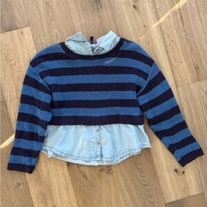 Pilcro Denim Sweater Top